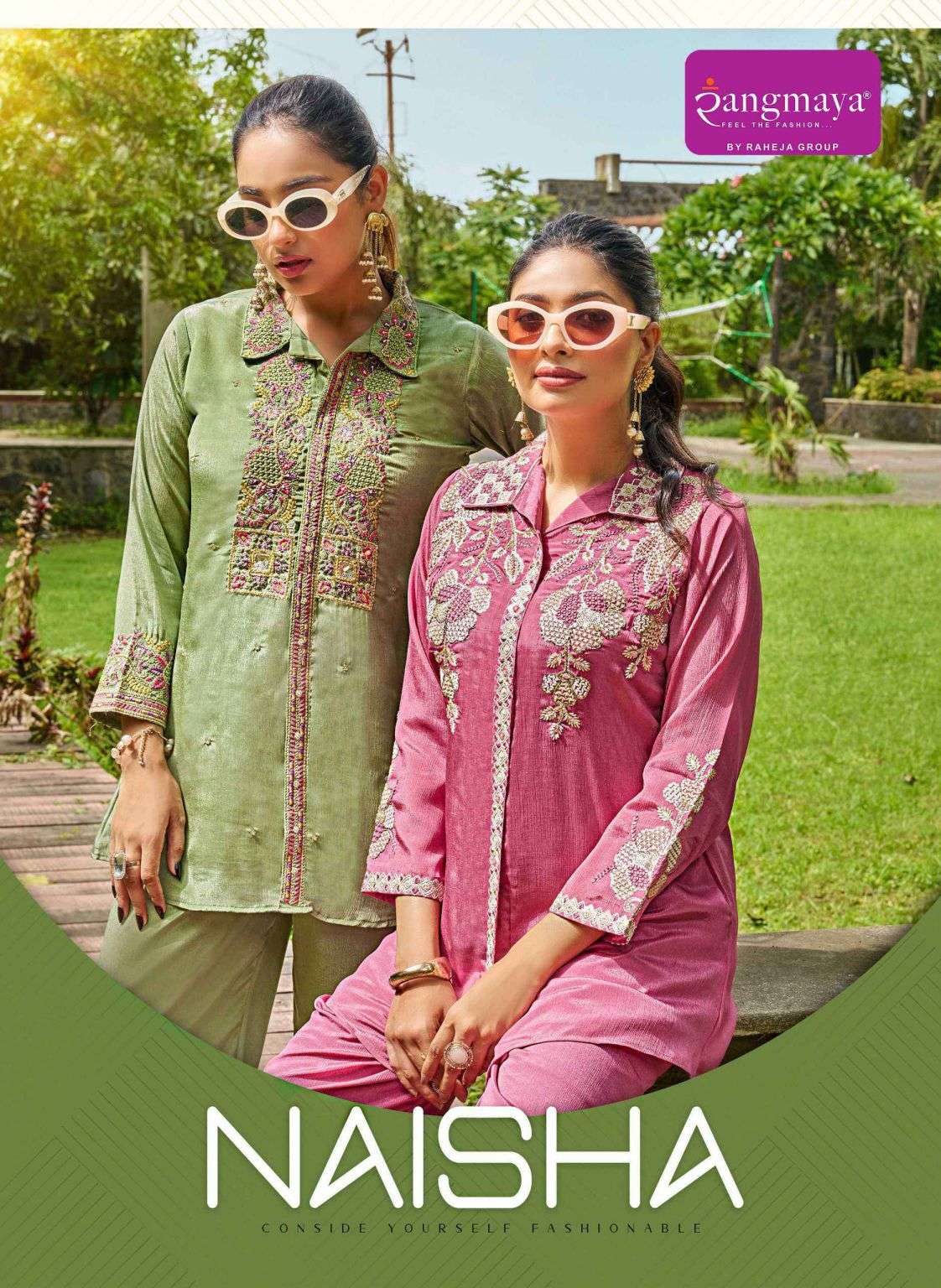 naisha by rangmaya 101-106 series chinon readymade pant kurti wholesale price surat