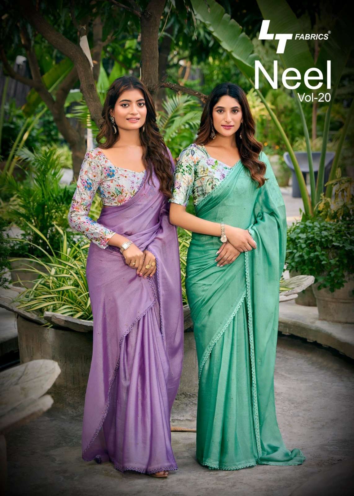 neel vol-2 by kashvi party wear designer fancy work saree wholesale price surat