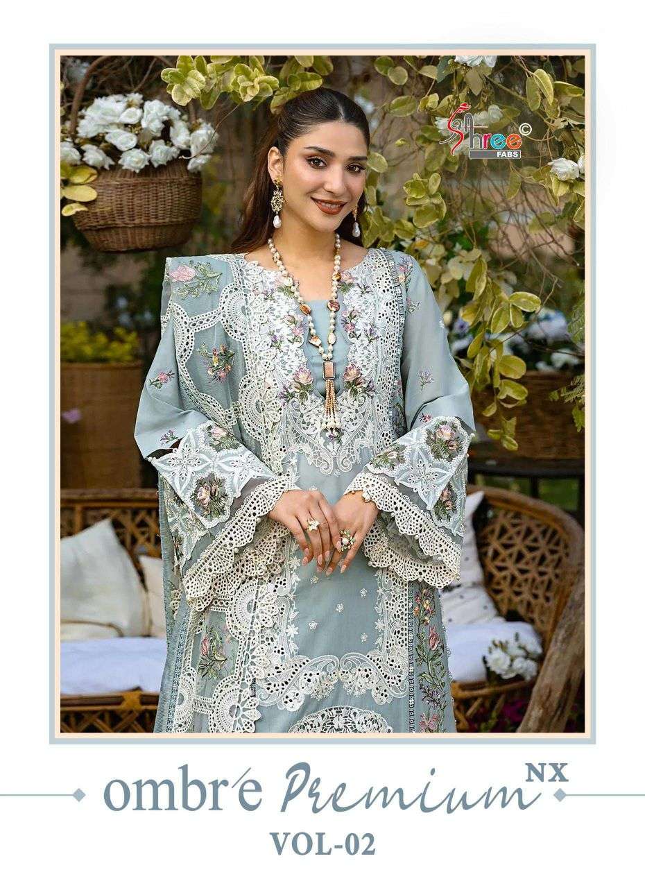 ombre vol-2 nx by shree fabs embroidered cotton pakistani salwar kameez wholesale price surat