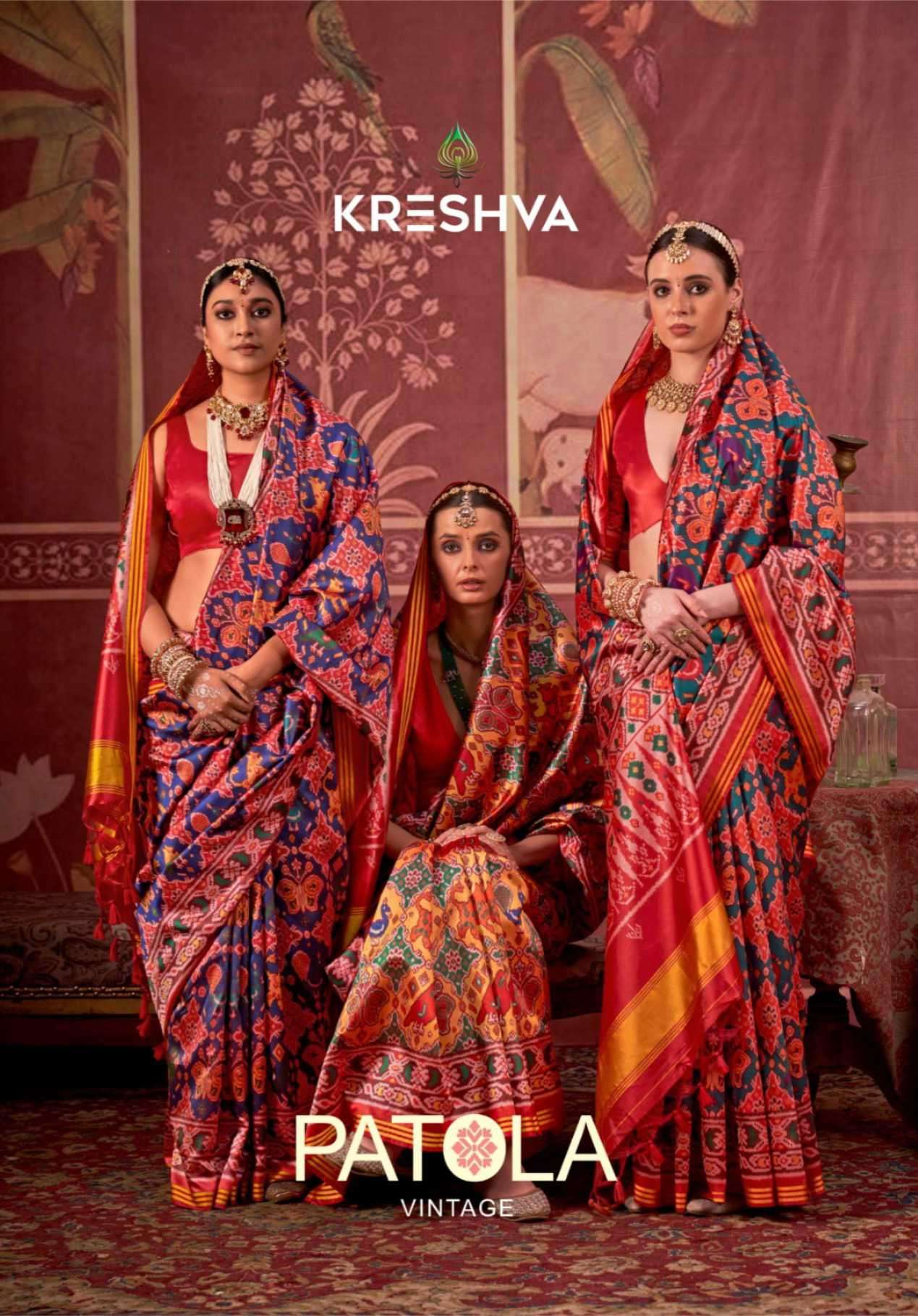 patola vintage by kreshva exclusive designer patola saree wholesale price surat