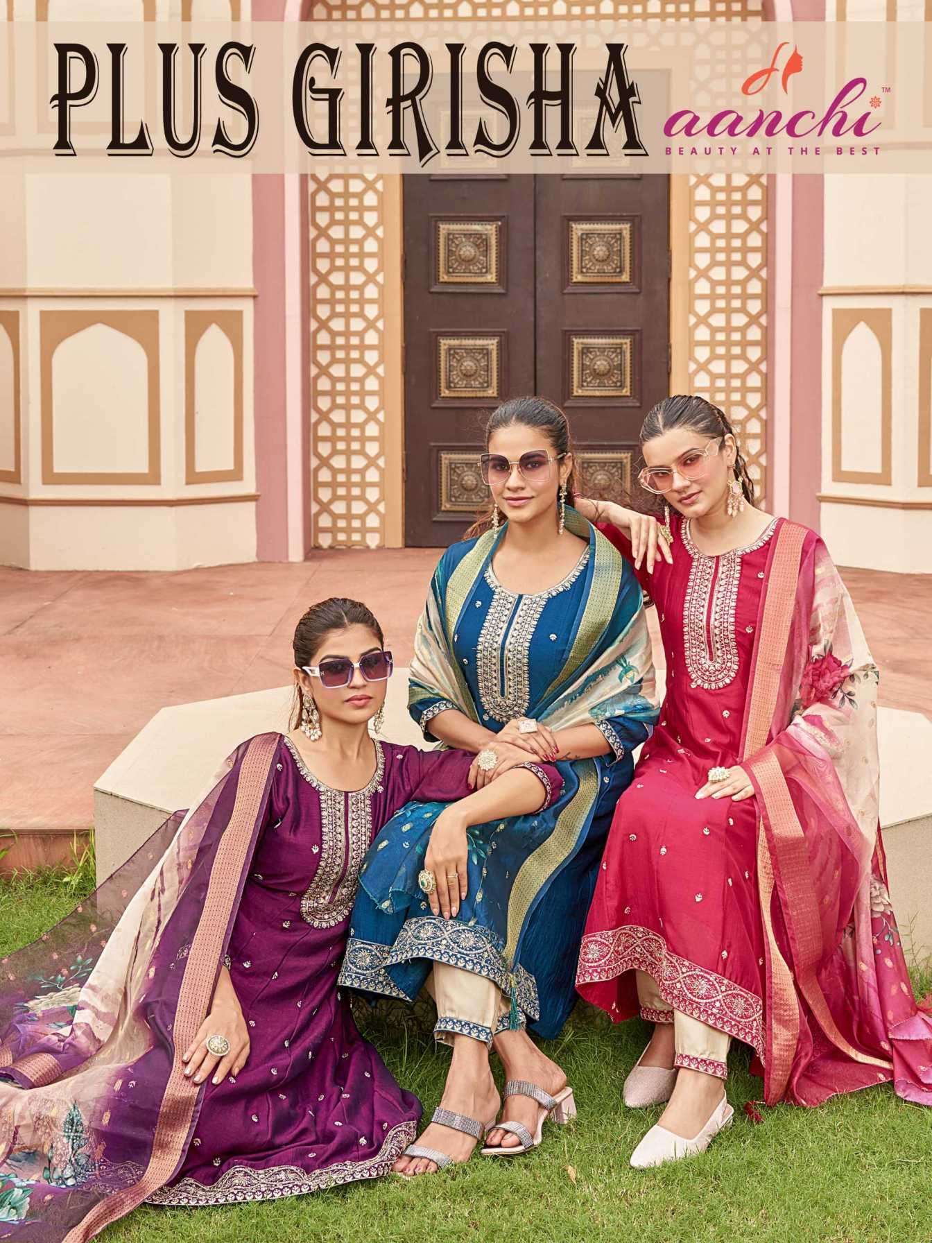 plus girisha by aanchi latest designer party wear readymade kurti wholesale price surat