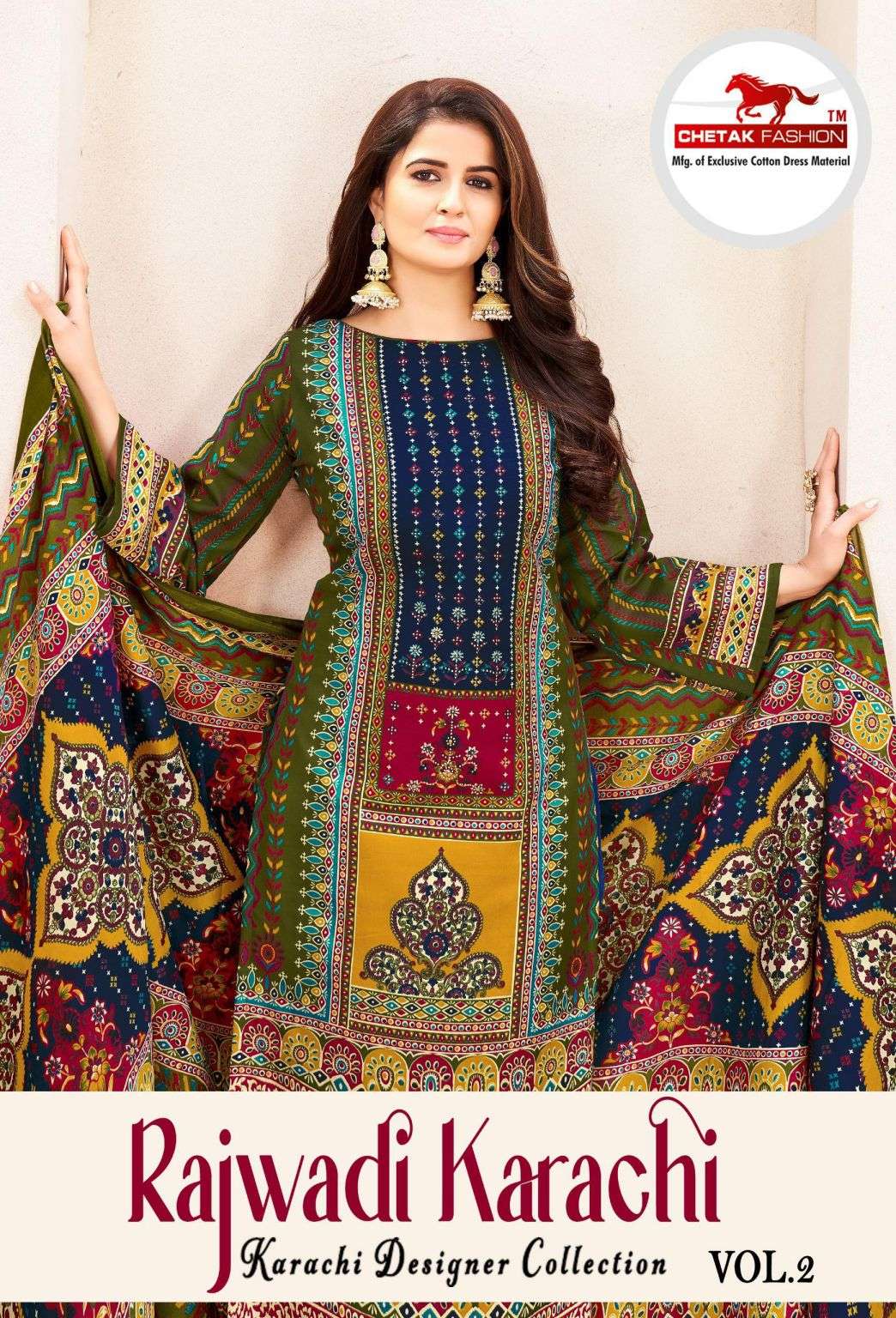 rajwadi karachi vol-2 by chetak fashion latest designer cotton salwar kameez wholesale price surat