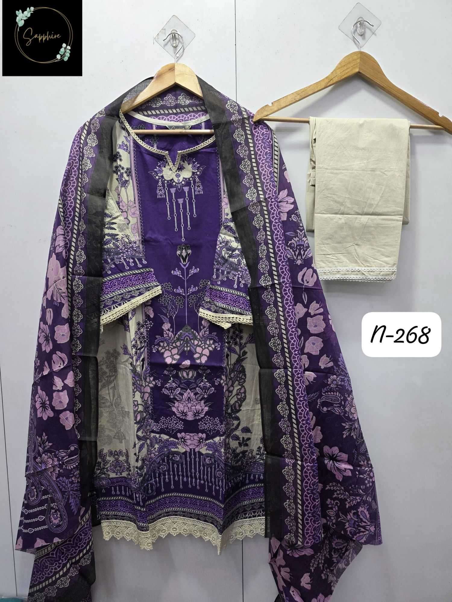 sapphire agha noorain vol-268 lawn designer readymade salwar kameez wholesale price surat