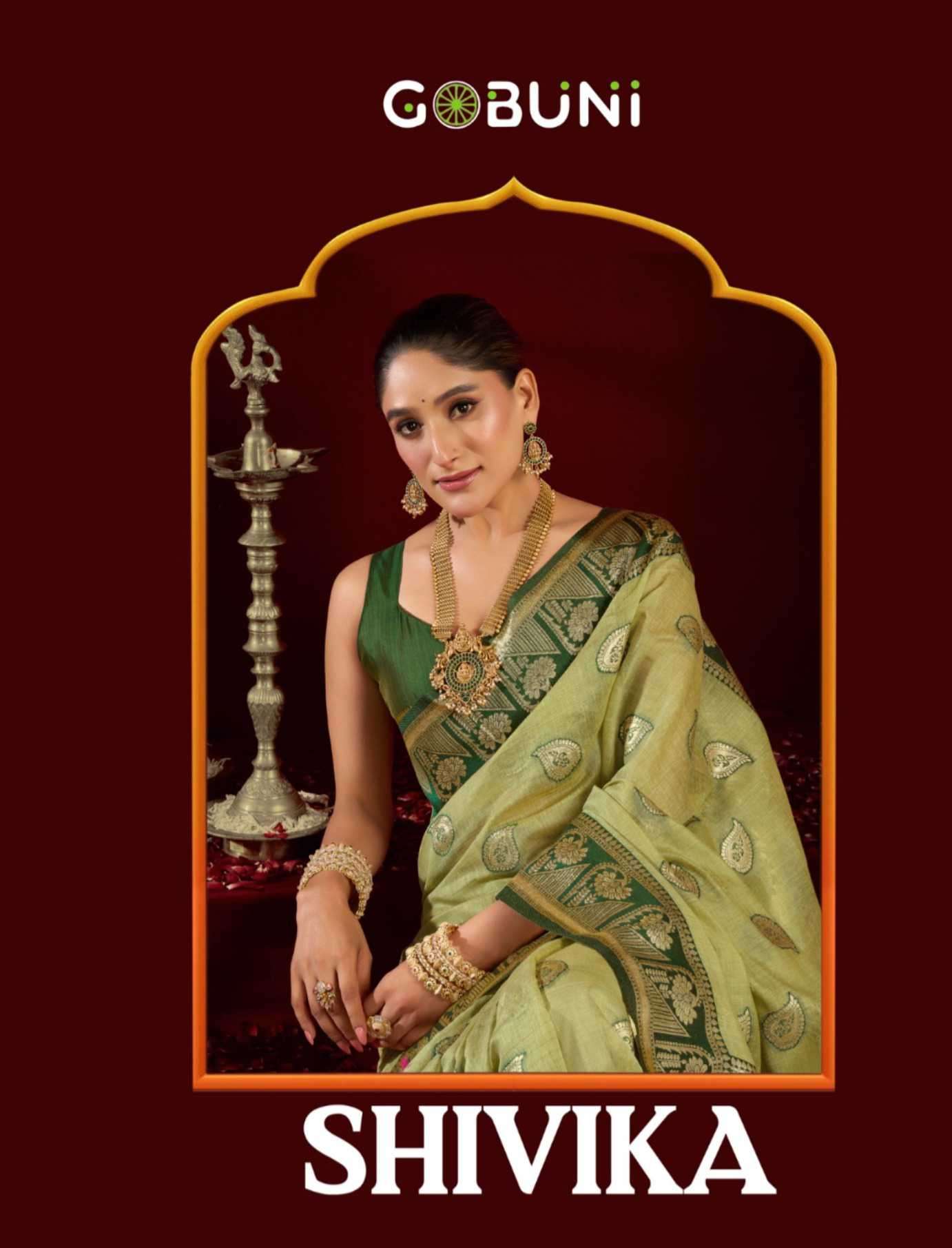 shivika by gobuni exclusive designer party wear fancy saree wholesale price surat