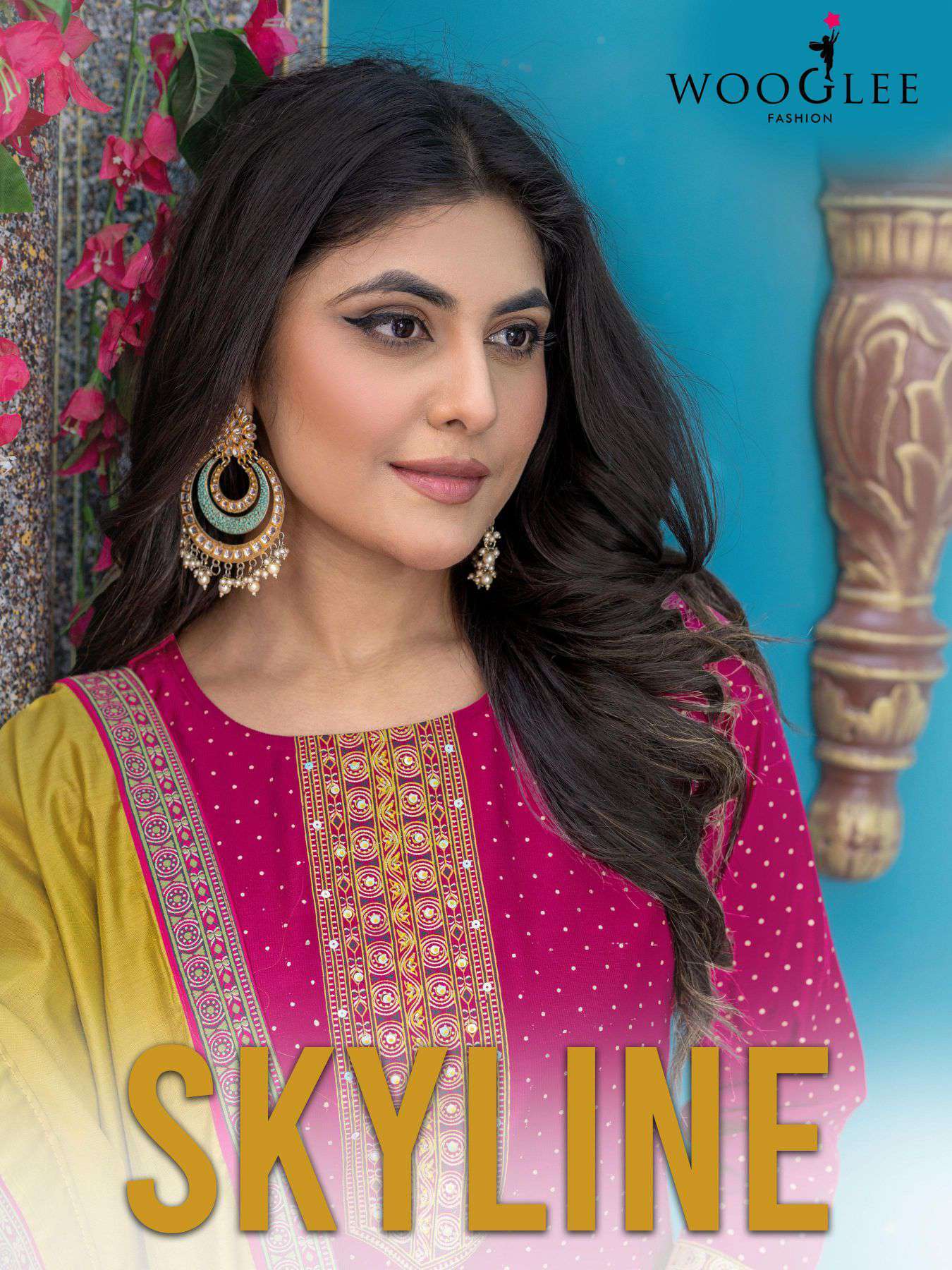 sky line by wooglee fancy embroidered vertican readymade salwar kameez buy wholesale dealer surat