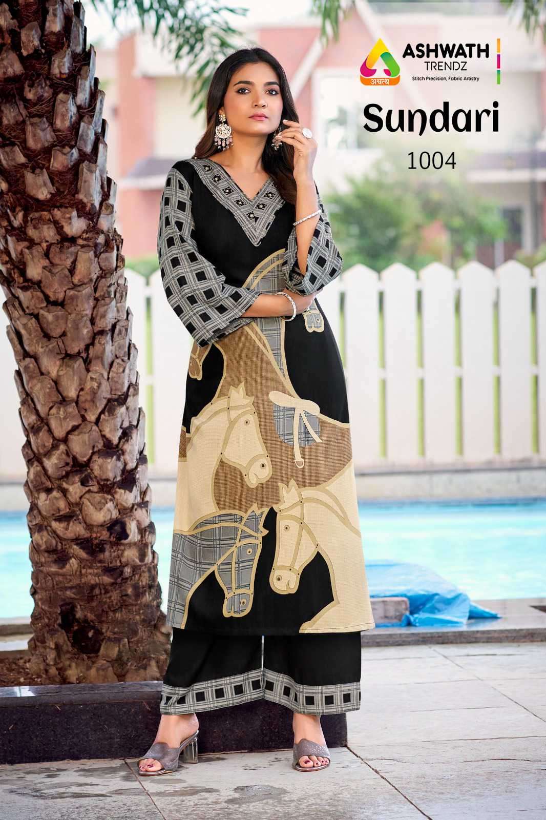 sundari by ashwath exclusive designer rayon readymade 2 pcs kurti wholesale price surat