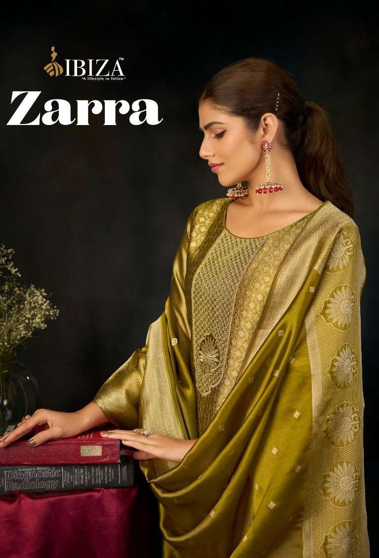 zarra by ibiza lifestyle exclusive designer embroidered banglory silok suit wholesale price surat