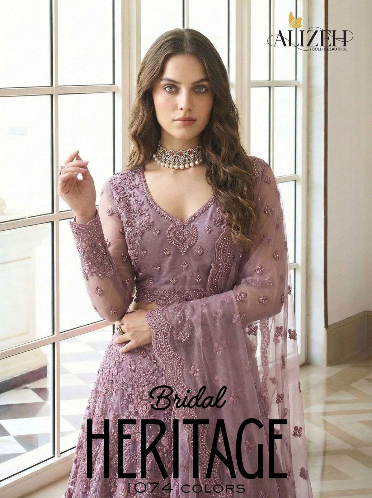 1074 by alizeh exclusive designer butterfly net party wear lehenga wholesale price surat