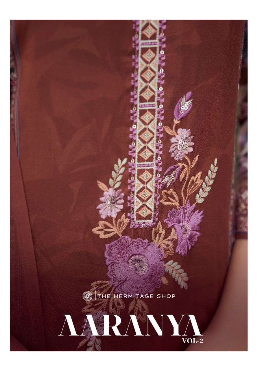 aaranya vol-2 by hermitage exclusive designer cotton satin salwar kameez wholesale price surat