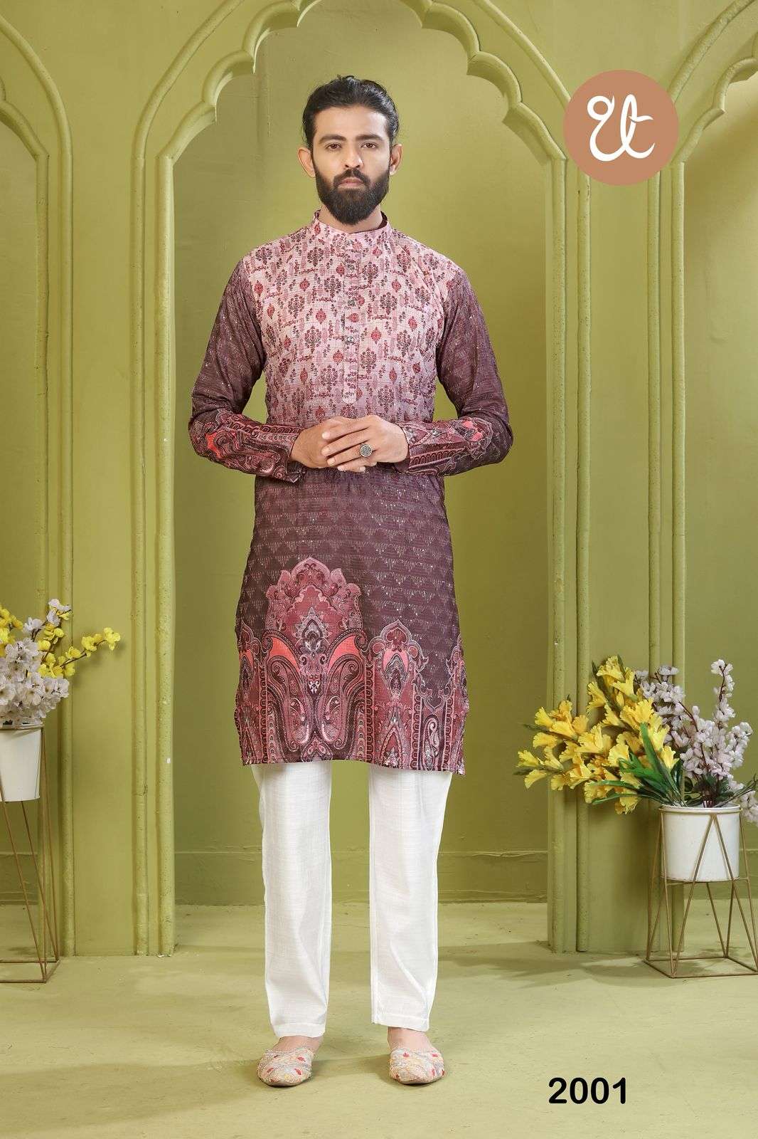 aaviyaar vol-1 by threadthrill wedding wear rayon readymade mens wear kurta wholesale price surat
