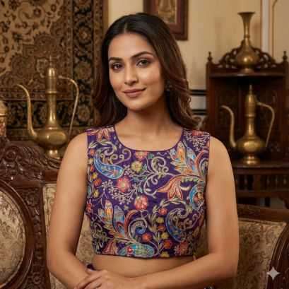 af-13 by pf ethnic fancy embroidered designer  party wear silk blouse wholesale price surat