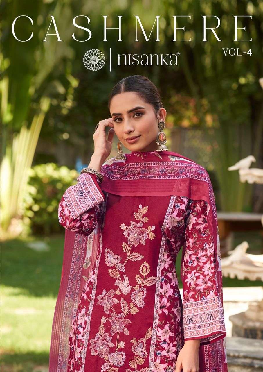 cashmere vol-4 by hermitage exclusive designer visocse lawn salwar kameez wholesale price surat