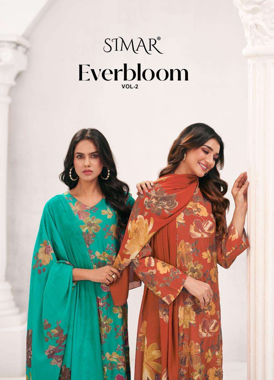 everbloom vol-2 by glossy exclusive print with embroidery work salwar kameez wholesale price surat