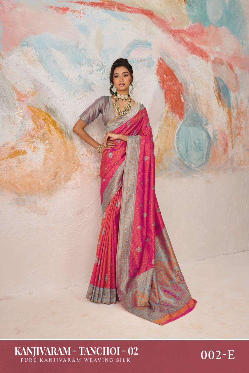 kanjivaram tanchoi-02 by rajtex exclusive designer party wear kanjivaram silk saree wholesale price surat