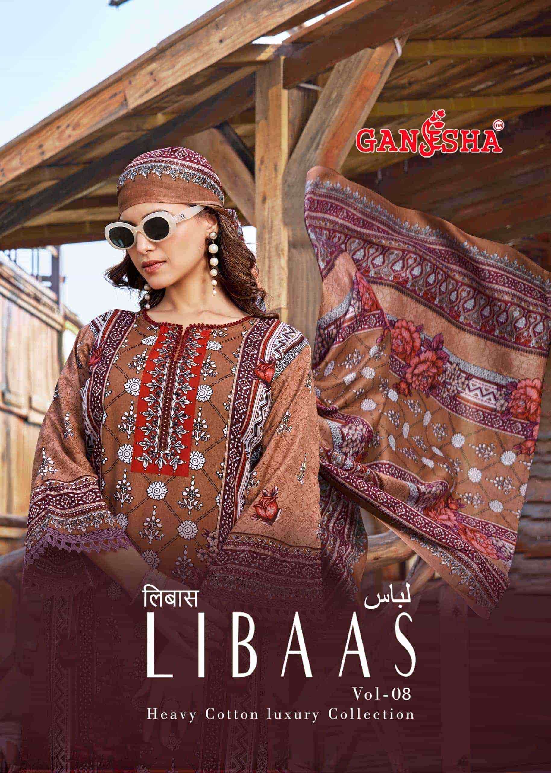 libaas vol-8 by falak exclusive designer fancy work cotton salwar kameez wholesale price surat