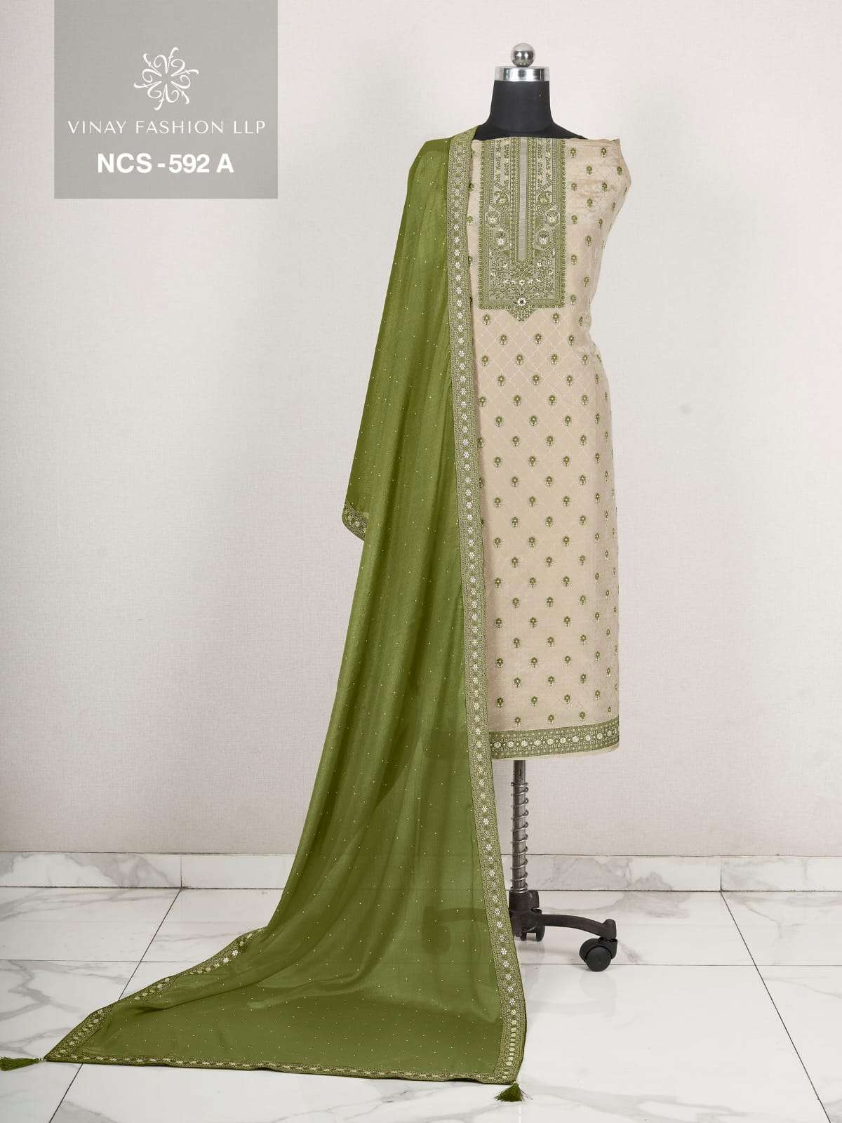 ncs-592 by vinay fashion exclusive designer kanjivaram silk salwar kameez wholesale price surat
