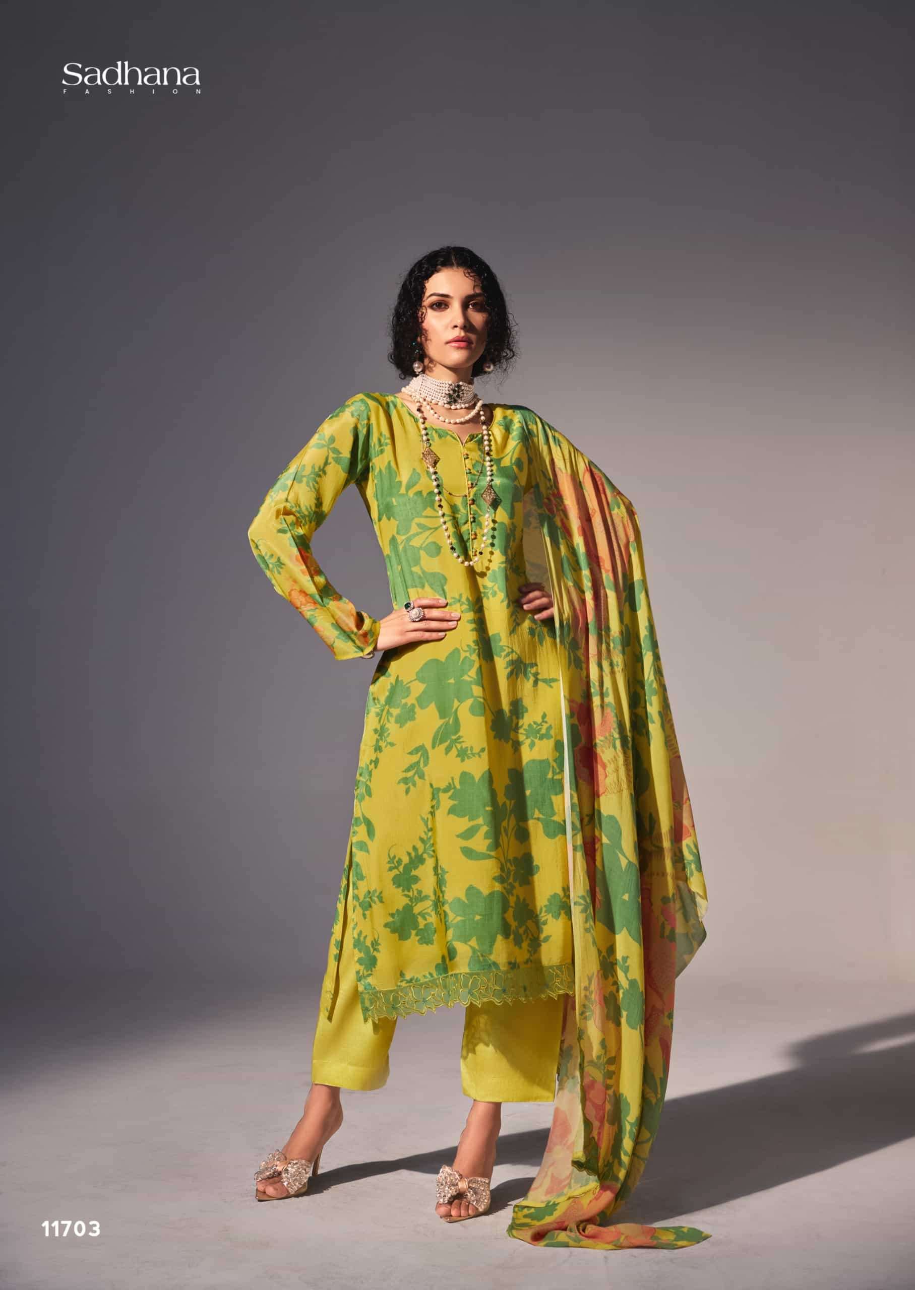 nimri by sadhana fashion pure bemberg muslin silk fancy salwar kameez wholesale price surat