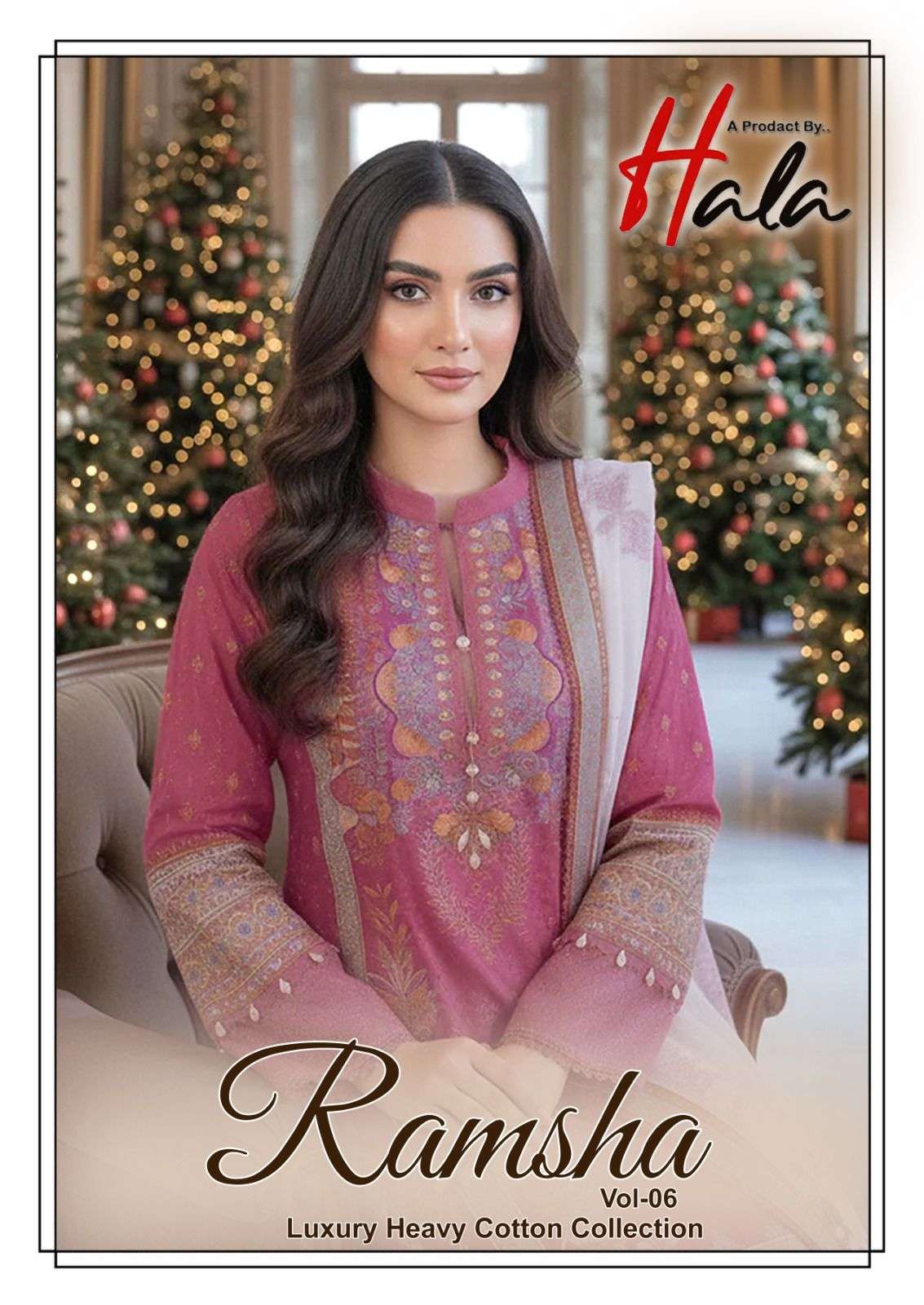 ramsha vol-6 by hala salwar kameez heavy cotton print wholesale supplier surat