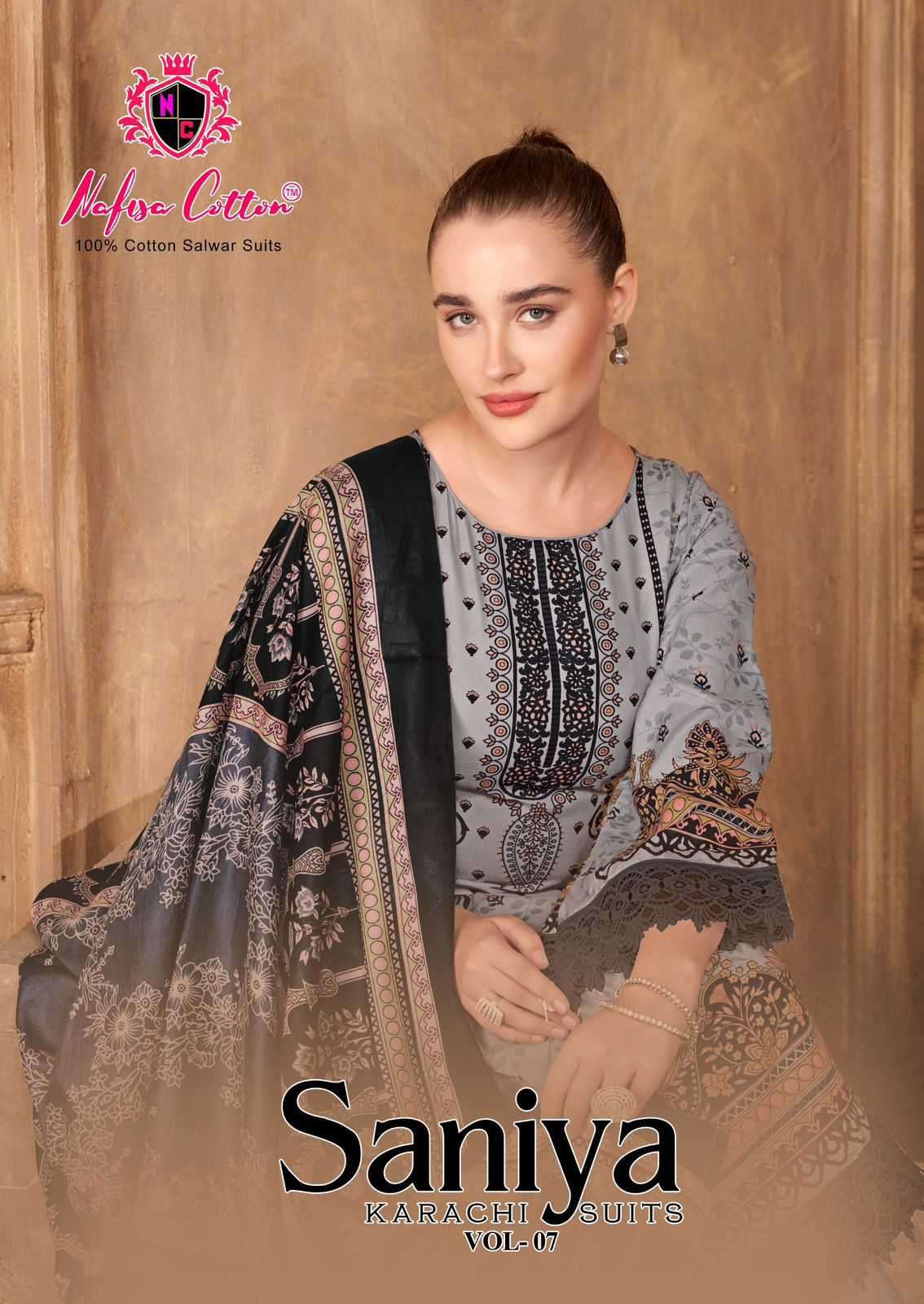 saniya vol-7 by nafisa cotton digital printed soft cotton salwar kameez wholesale price surat