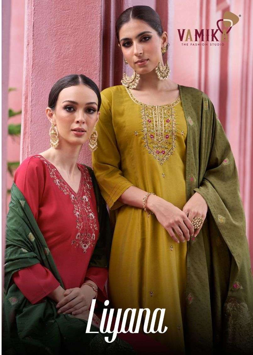 liyana vamika readymade salwar kameez viscose vertican silk wholesale supplier surat 
