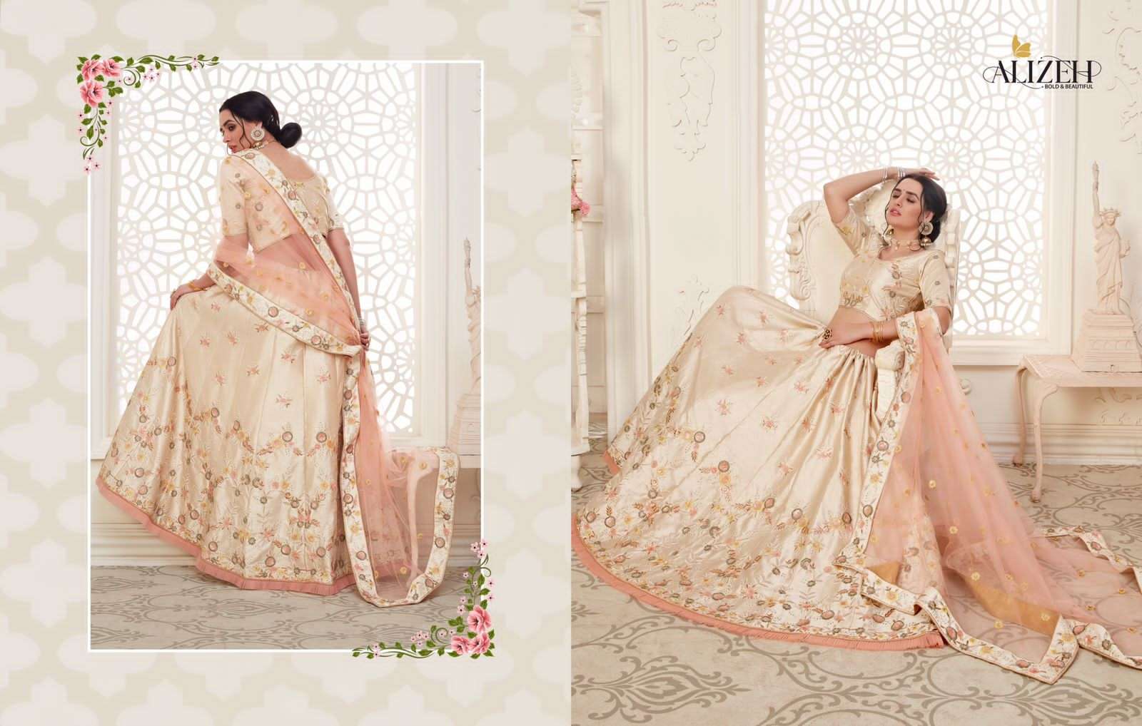 MF Bridal Read Lehenga Choli