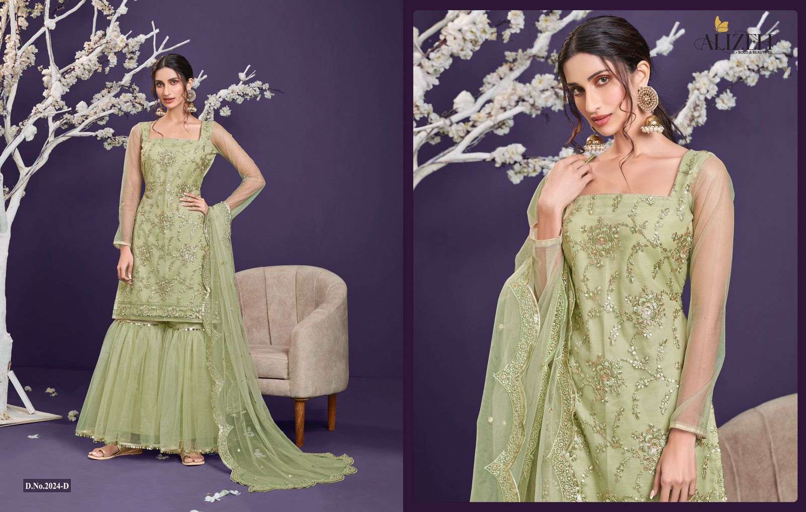 Latest Designer Suits Party Wear 2024