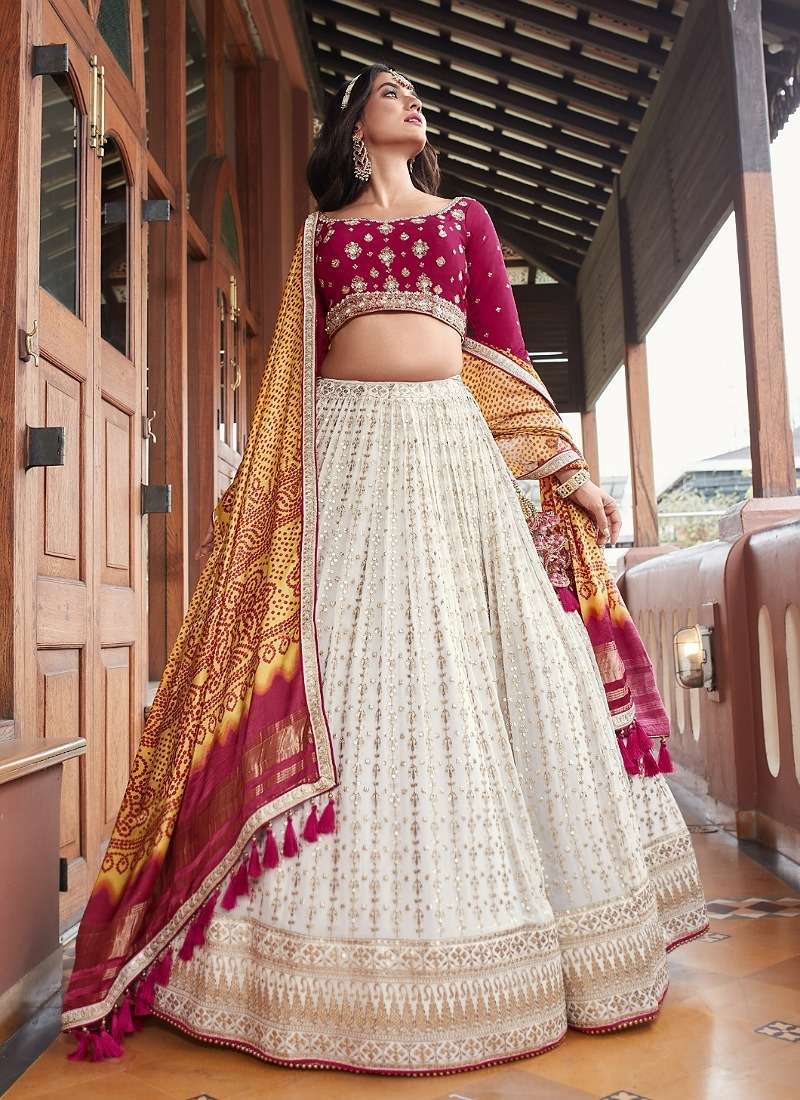 Latest multi color new designer party wear lehenga choli by ethnic garment  at Rs 999 | Wedding Sarees in Surat | ID: 27605266155