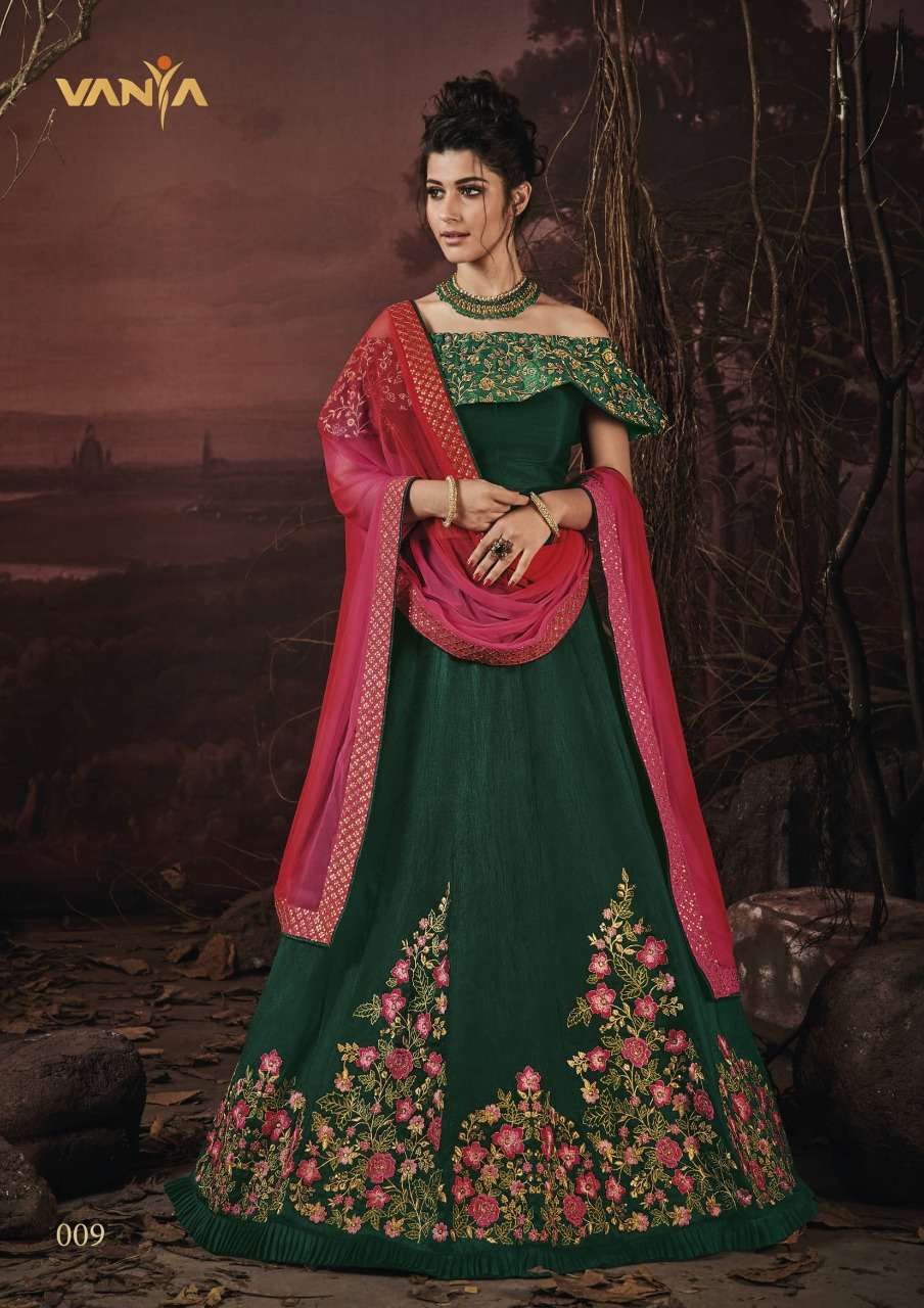 vanya 009 gorgeous look party wear designer lehenga wholesale market surat