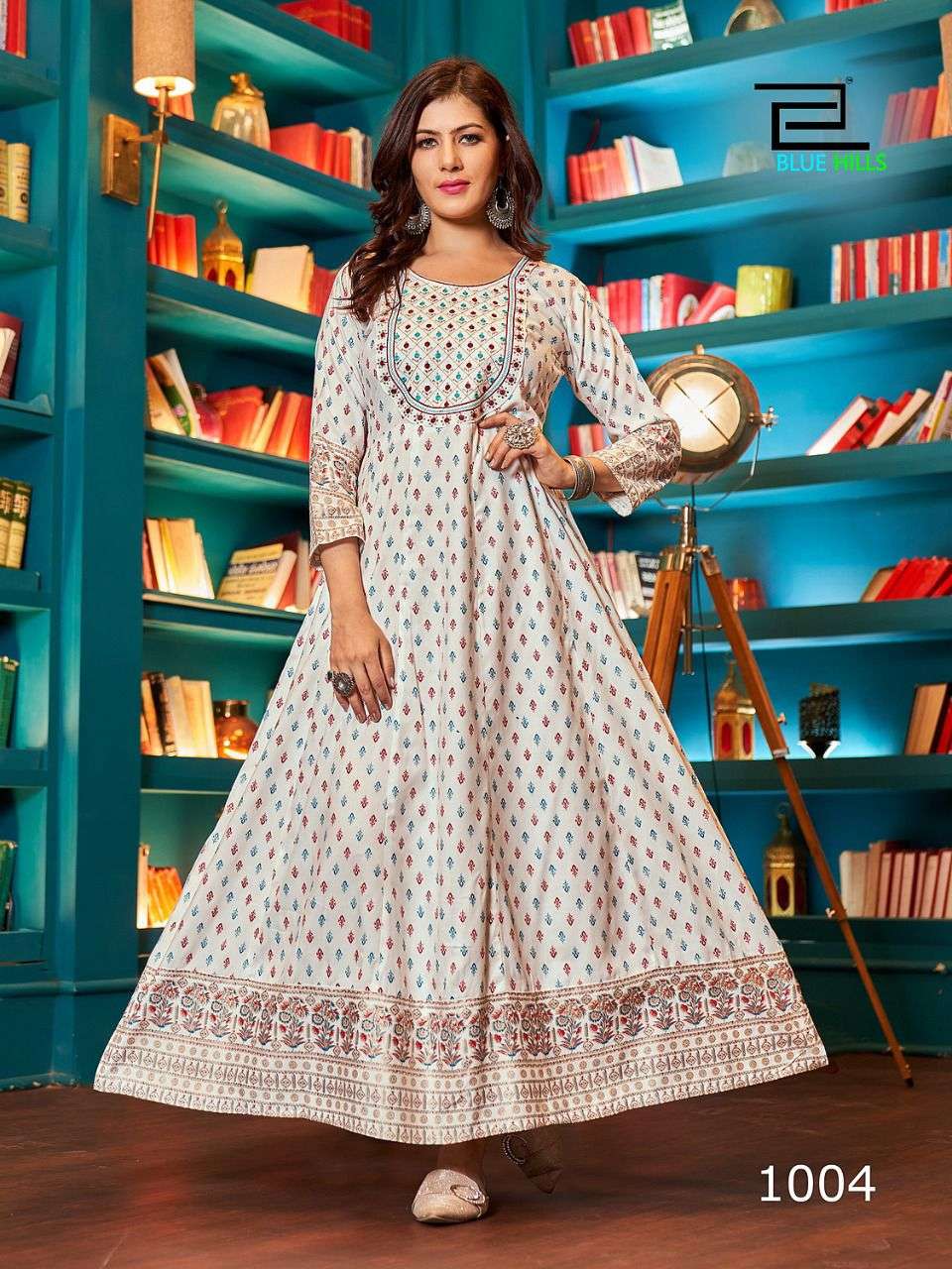 Navy Blue Embroidery Work Banarasi Silk Designer Fancy Long Anarkali Gown  Suit. Buy online shopping salwar kameez at - Australia.