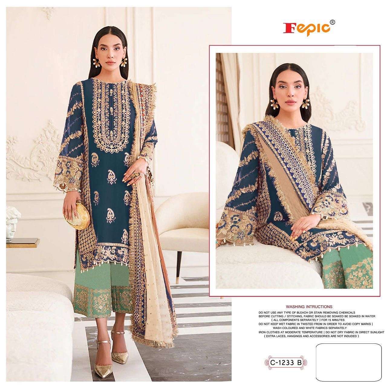 fepic 1233 series exclusive designer pakistani suits new catalogue