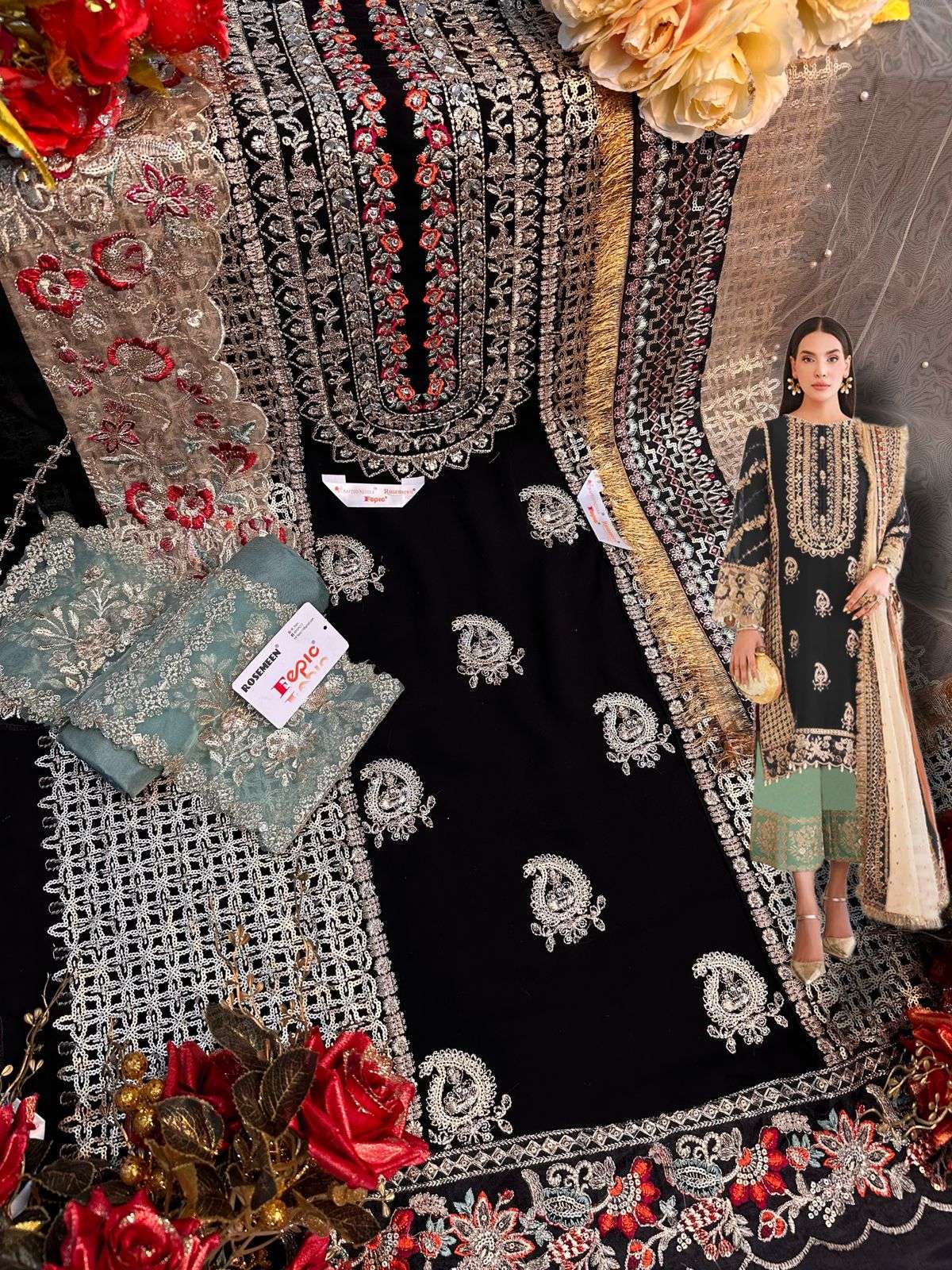 fepic 1233 series exclusive designer pakistani suits new catalogue