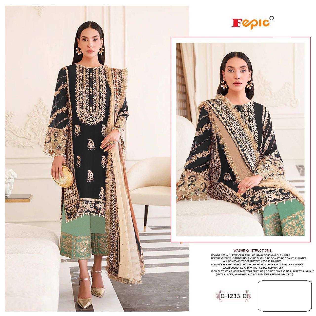 fepic 1233 series exclusive designer pakistani suits new catalogue