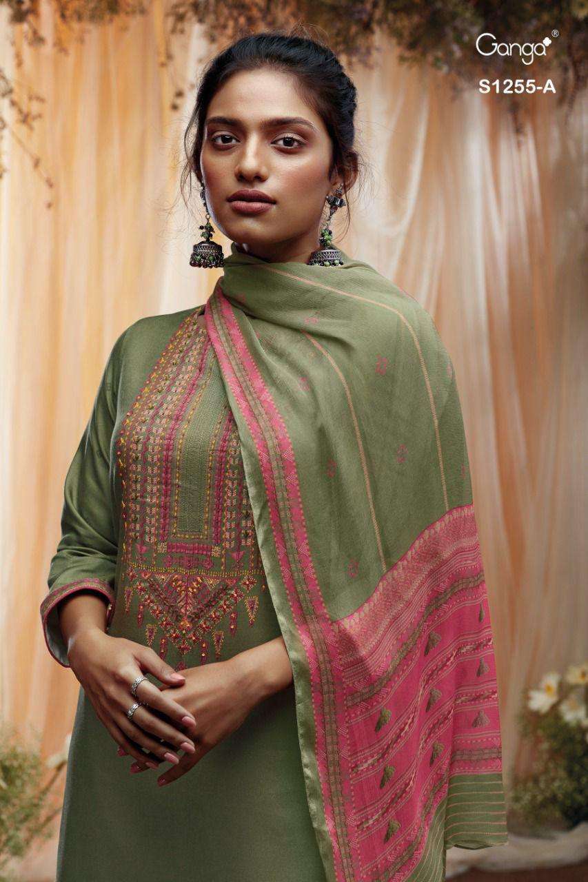 Ganga Suit Nilusha S2263 Viscose Woven Silk ganga brand suits wholesal