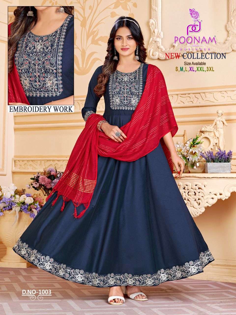 Ananta 11011 Designer Heavy Silk Gown With Dupatta Wholesale collection in  surat