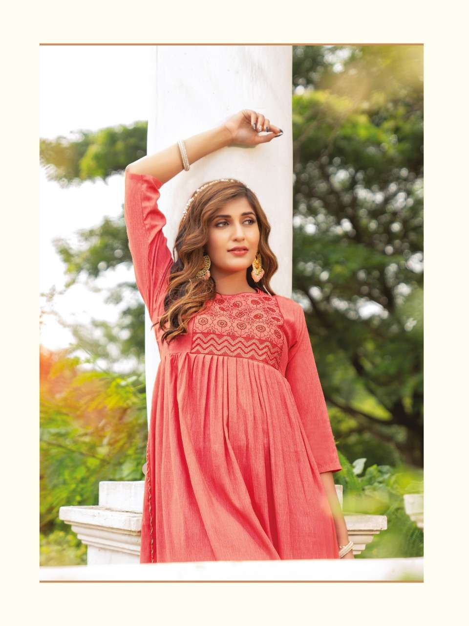 fantasy vol-2 by heritage collection stylish designer kurti catalogue manufacturer surat 