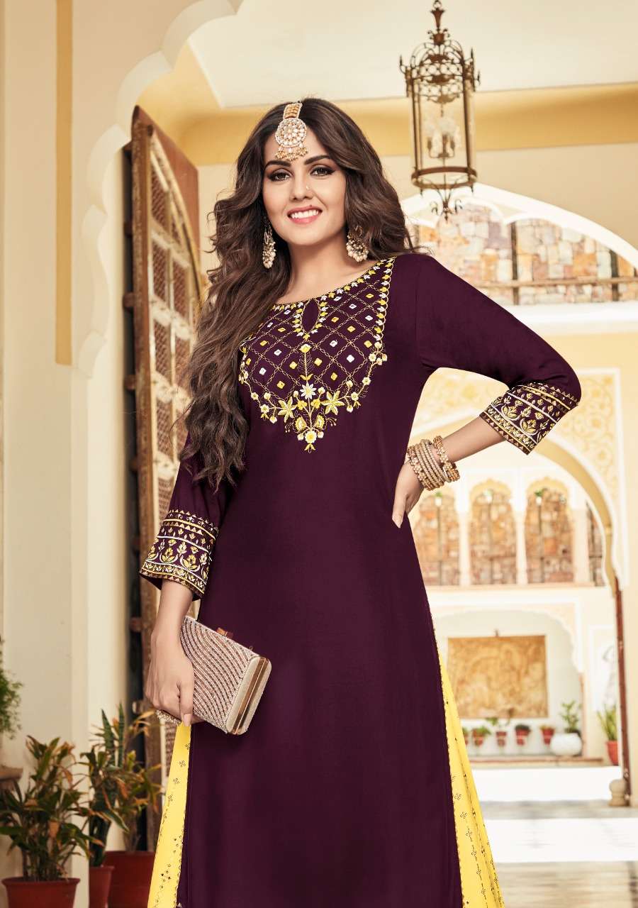 label vol 10 by kajal style fancy designer kurti catalogue new collection