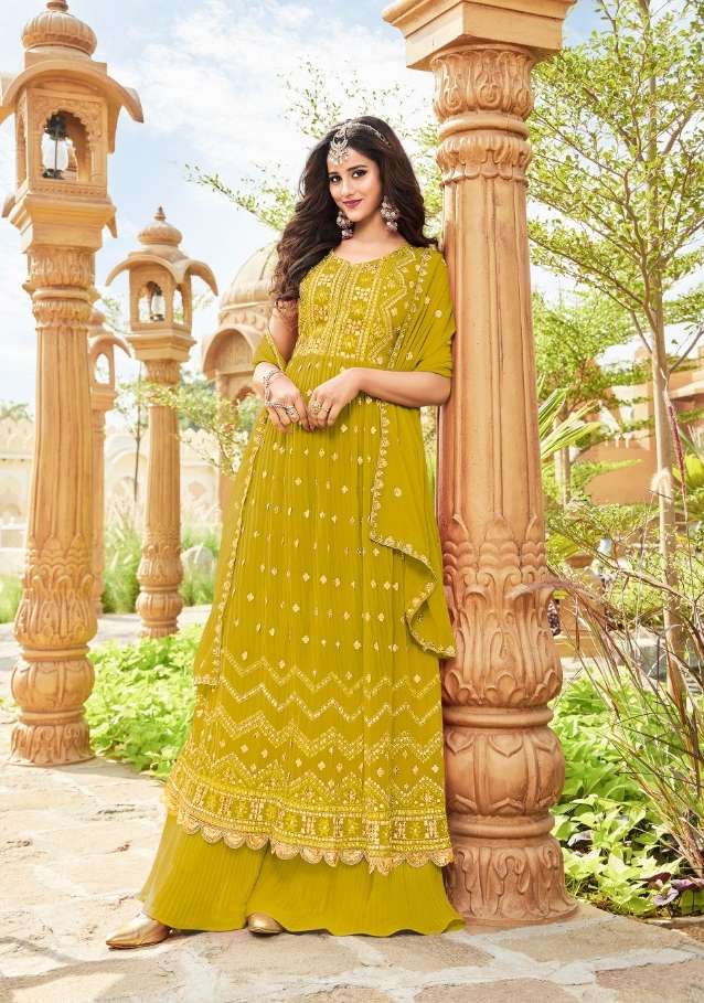 nayra gold by your choice blooming georgette designer party wear salwar suits catalogue new collection 