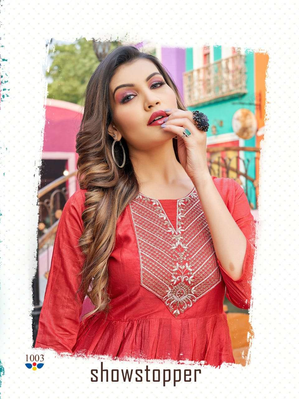 suhana by hirwa fancy designer flare style kurti catalogue collection 2022 