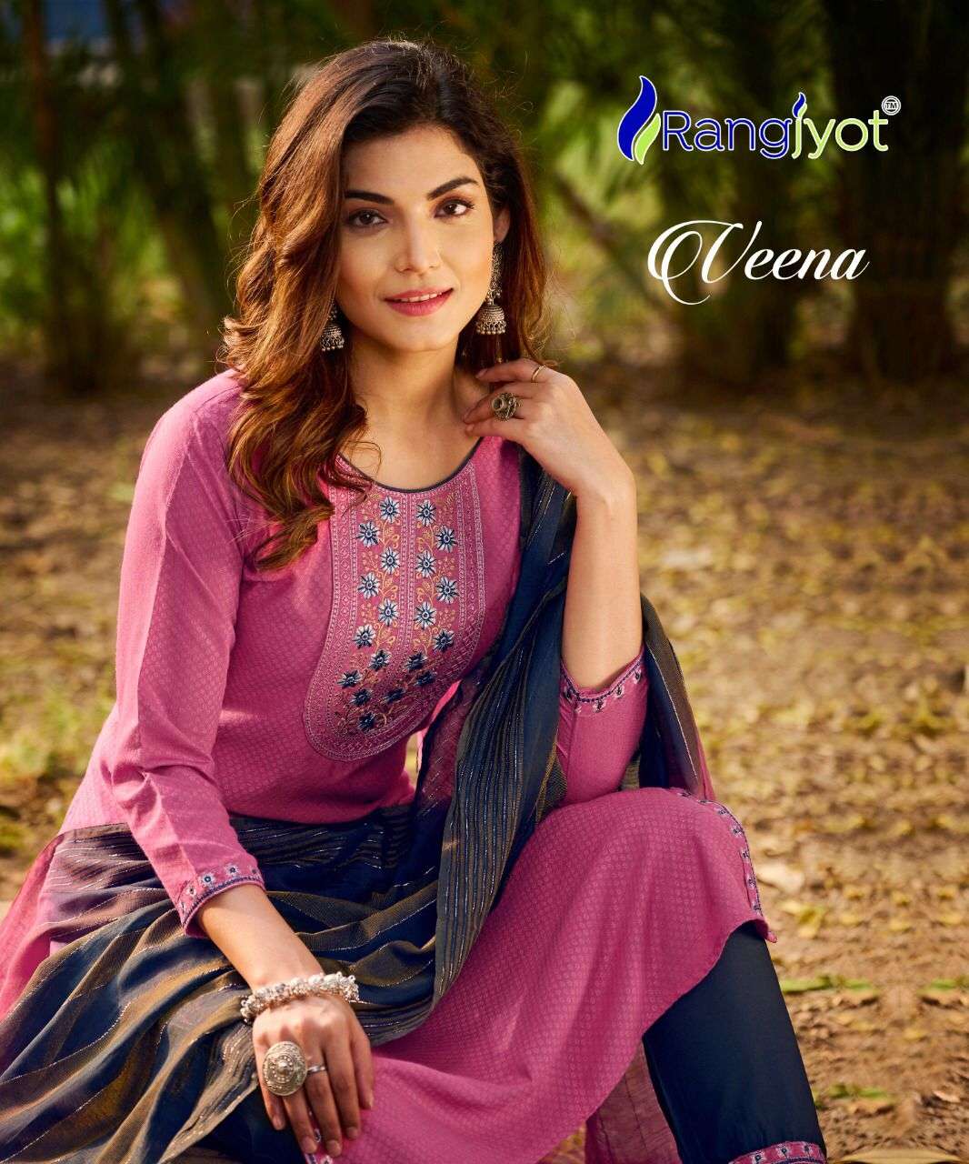 veena by rangjyot traditional look designer kurti catalogue collection 2022 