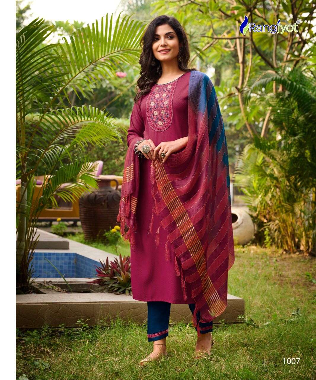 veena by rangjyot traditional look designer kurti catalogue collection 2022 