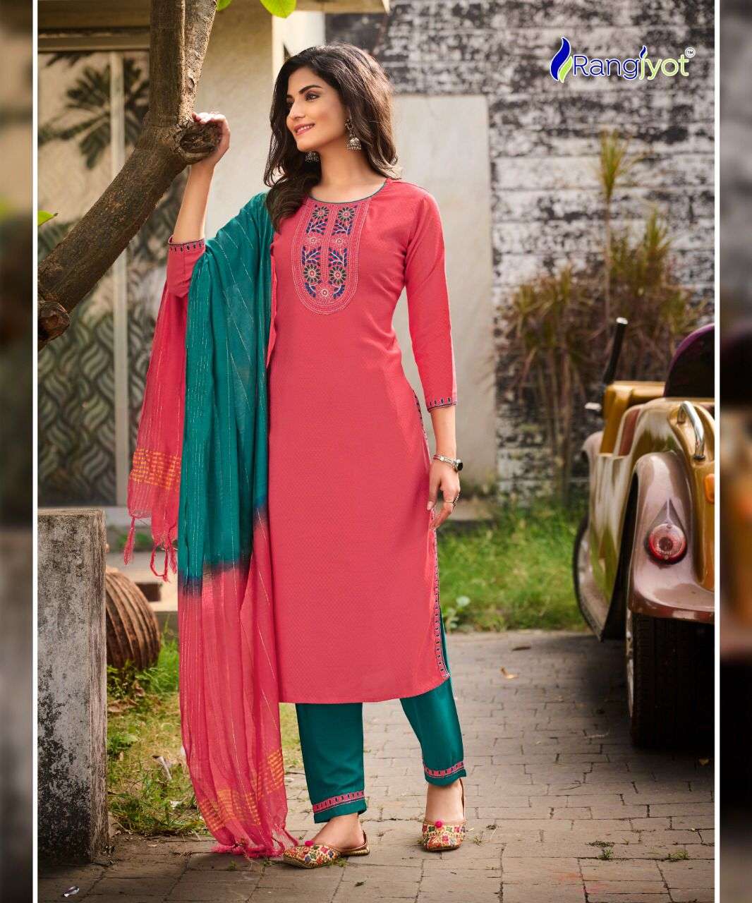 veena by rangjyot traditional look designer kurti catalogue collection 2022 