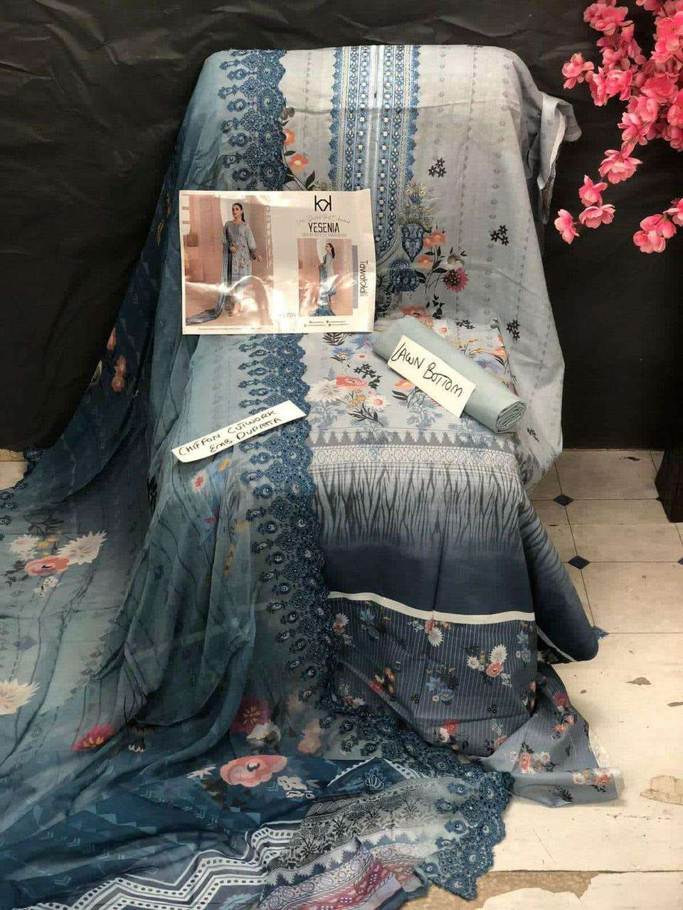 yesenia by tawakkal fabrics unstitched designer pakistani salwar kameez catalogue 