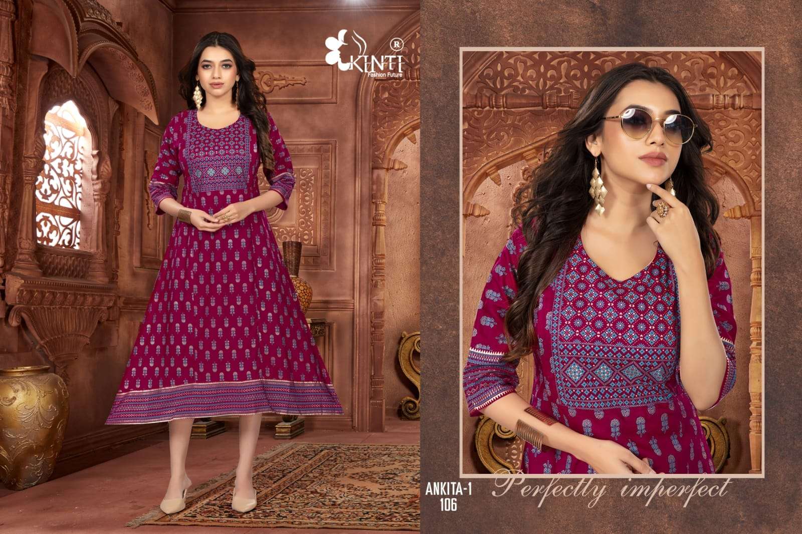 ankita vol-1 by kinti fashion fancy designer kurtis catalogue online wholesaler surat 