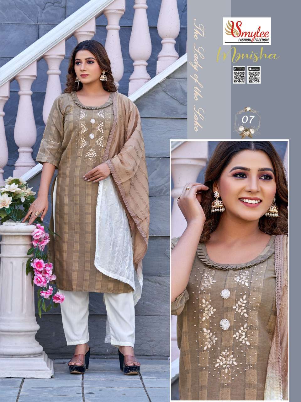monisha by smylee fashion classy looks designer kurti catalogue wholesaler surat 