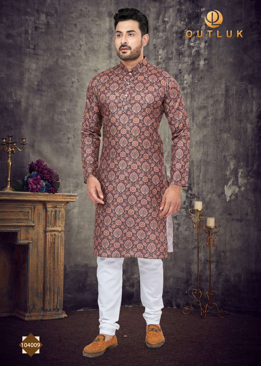 outluk vol-104 by outluk fancy designer kurta with payjama set new catalogue surat 