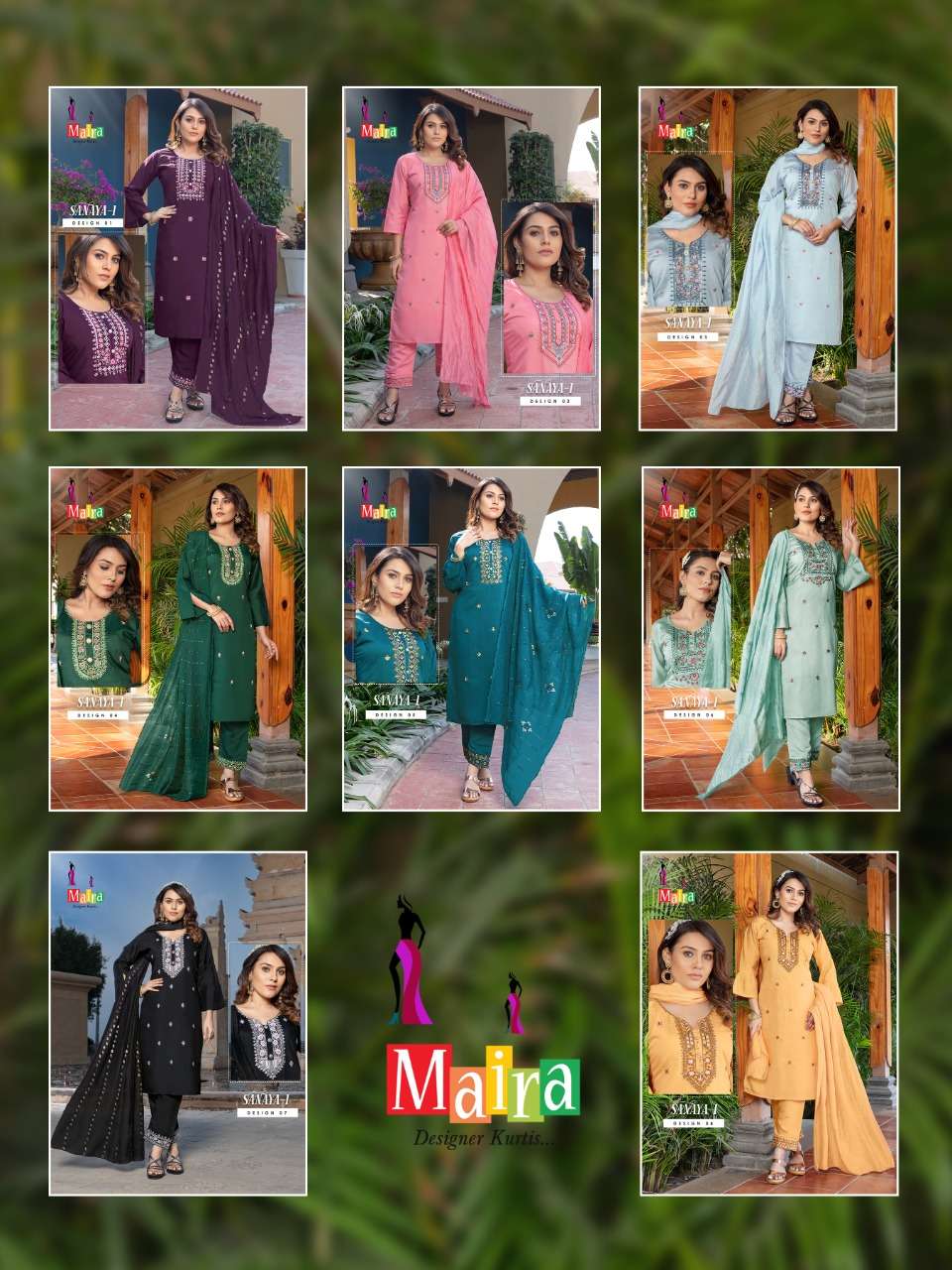 sanaya vol-1 by maira designer designer top botton with dupatta catalogue wholesaler surat 
