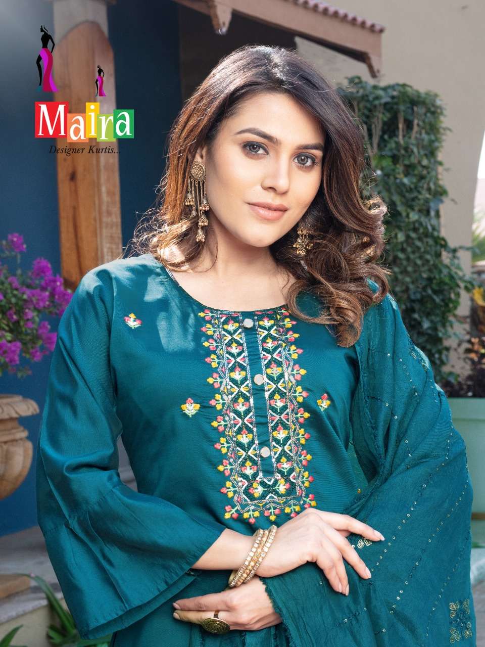 sanaya vol-1 by maira designer designer top botton with dupatta catalogue wholesaler surat 