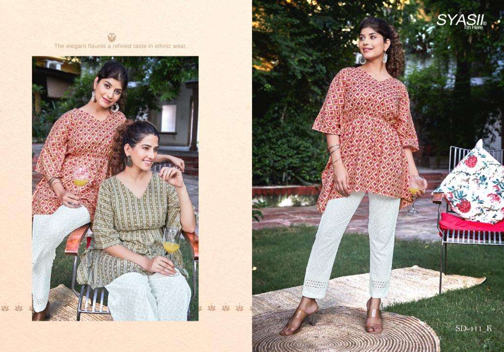 topsy vol-2 by syasii designer tunic katfat trendy kurtis new catalogue collection surat 
