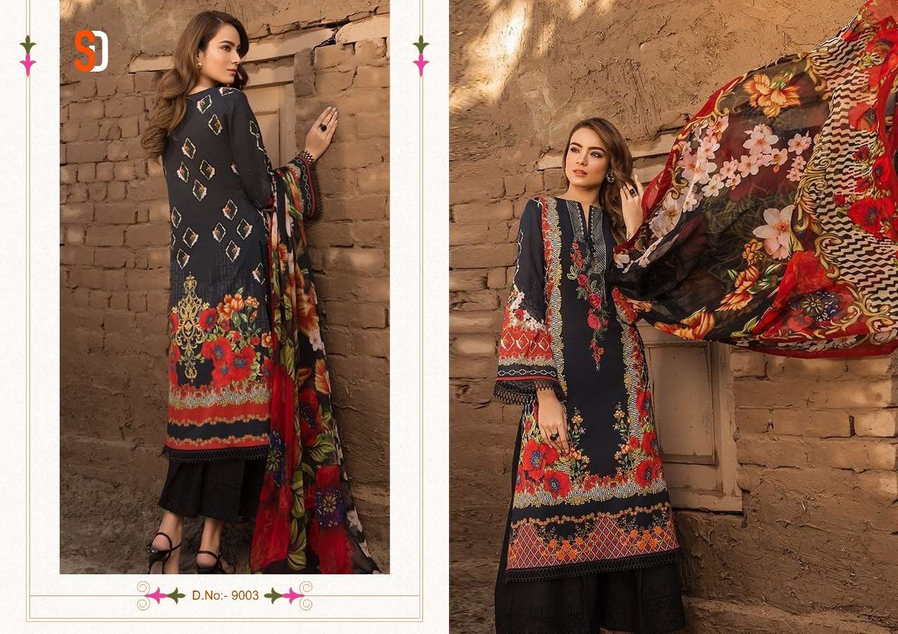 vintage vol-9 by shraddha designer lawn cotton pakistani salwar suits wholesaler surat