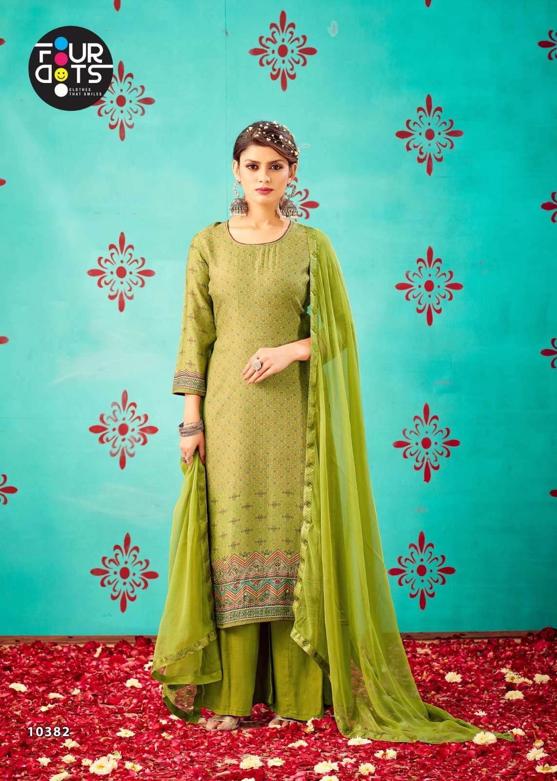 Mehendi Designer Viscous Maslin Party Wear Palazzo Salwar Suit | Punjabi  Loose Palazzo Suit | 3d-mon.com